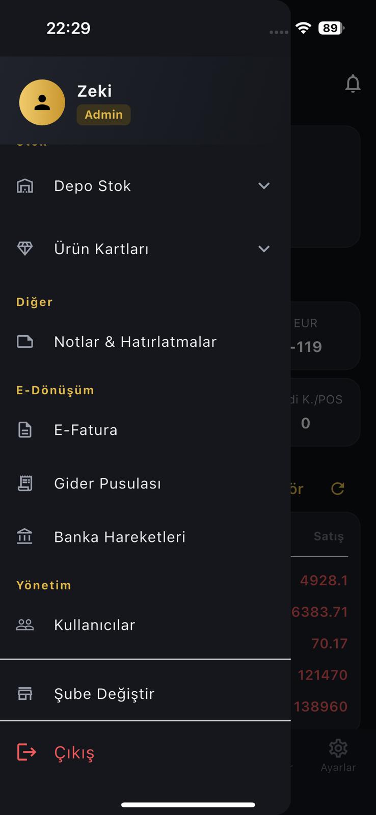 Kuyumcu mobil uygulama avantajı 2 — cari ve bakiye takibi